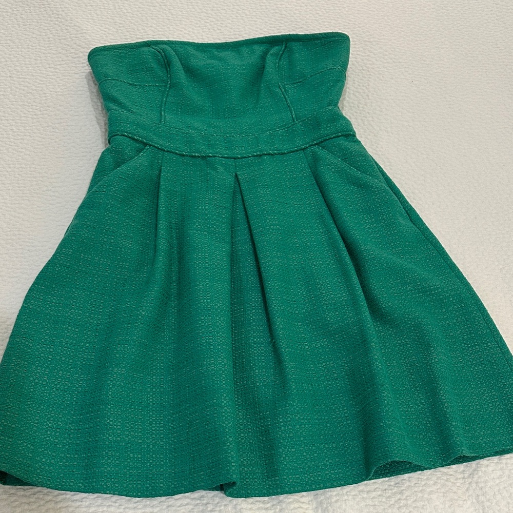 Banana Republic Teal Strapless Dress